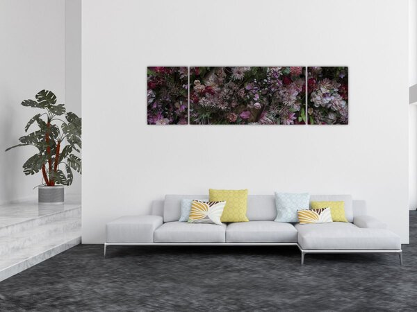 Obraz - Květinová zeď (170x50 cm)