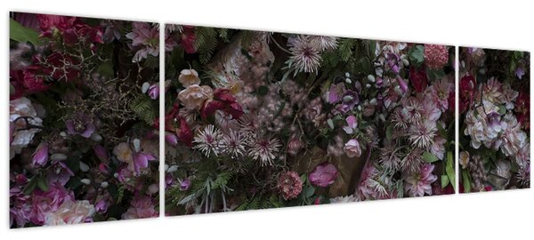 Obraz - Květinová zeď (170x50 cm)