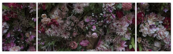 Obraz - Květinová zeď (170x50 cm)