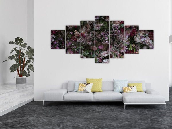 Obraz - Květinová zeď (210x100 cm)