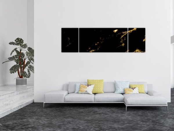 Obraz - Zlaý dekor (170x50 cm)