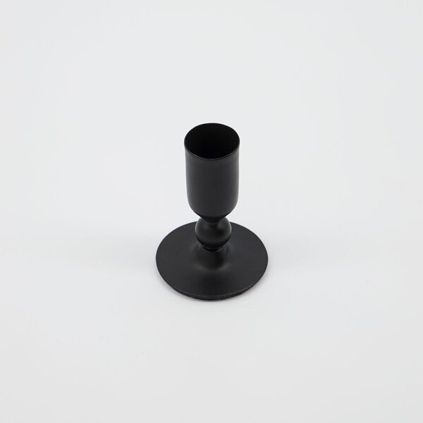 Kovový svícen Folk Black 7 cm