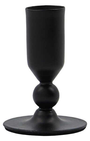 Kovový svícen Folk Black 7 cm