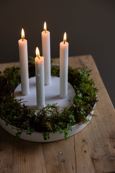 Adventní svícen Valltorp White ⌀ 30 cm
