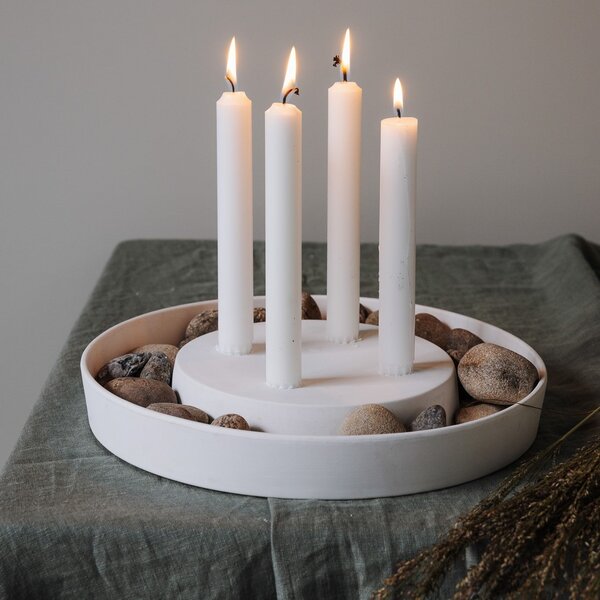 Adventní svícen Valltorp White ⌀ 30 cm