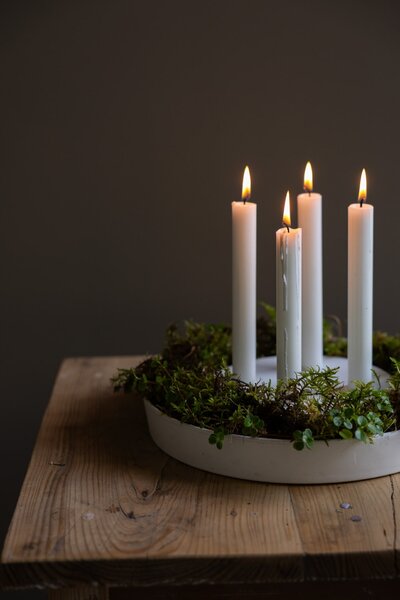 Adventní svícen Valltorp White ⌀ 30 cm