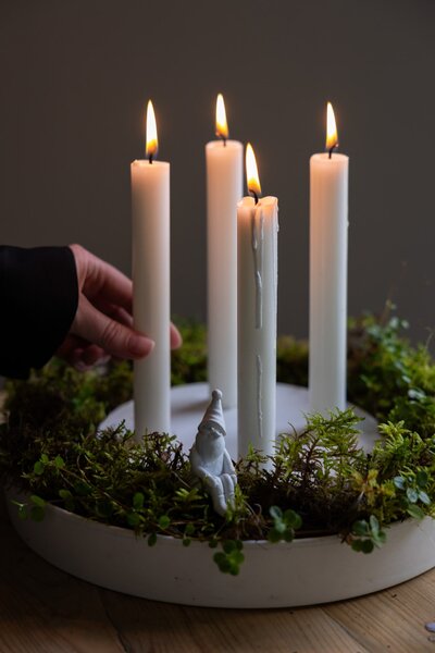 Adventní svícen Valltorp White ⌀ 30 cm