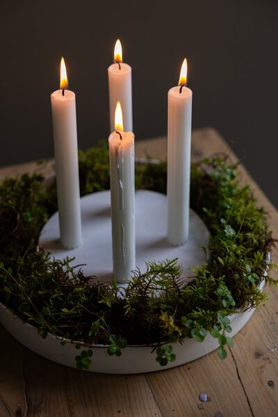 Adventní svícen Valltorp White ⌀ 30 cm