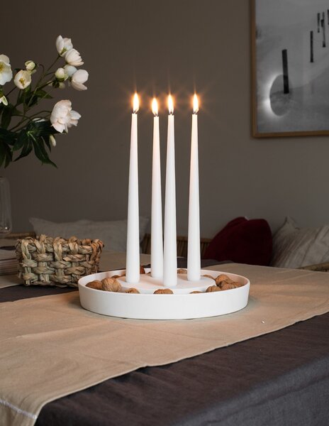 Adventní svícen Valltorp White ⌀ 30 cm