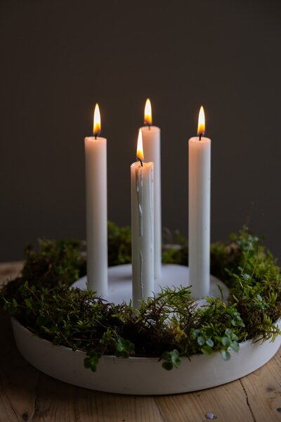 Adventní svícen Valltorp White ⌀ 30 cm