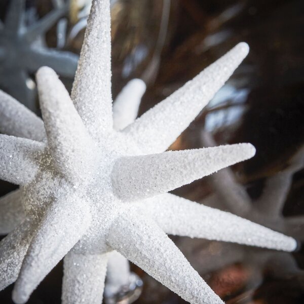 Skleněná vánoční ozdoba Glitter White 7,5 cm