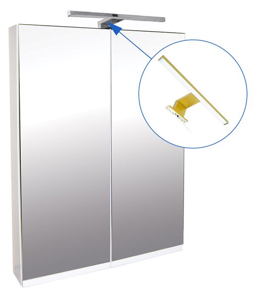 Comodo Zrcadlová skříňka Atica 60 ZS LED-G s osvětlením Any LED 30 G, zlatá