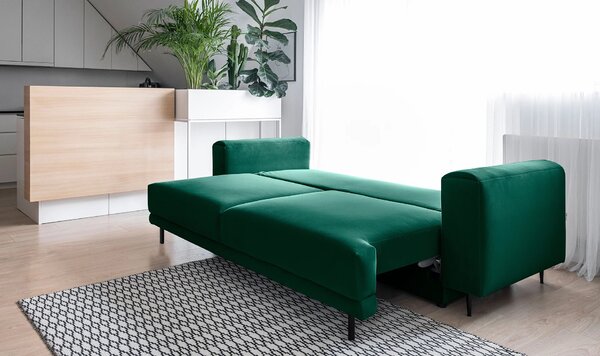 Elegantní trojmístná pohovka AVENIA - tmavě zelená