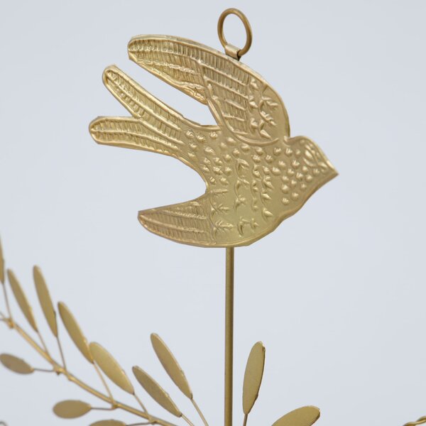 Závěsná vánoční dekorace Mobile Bird Brass