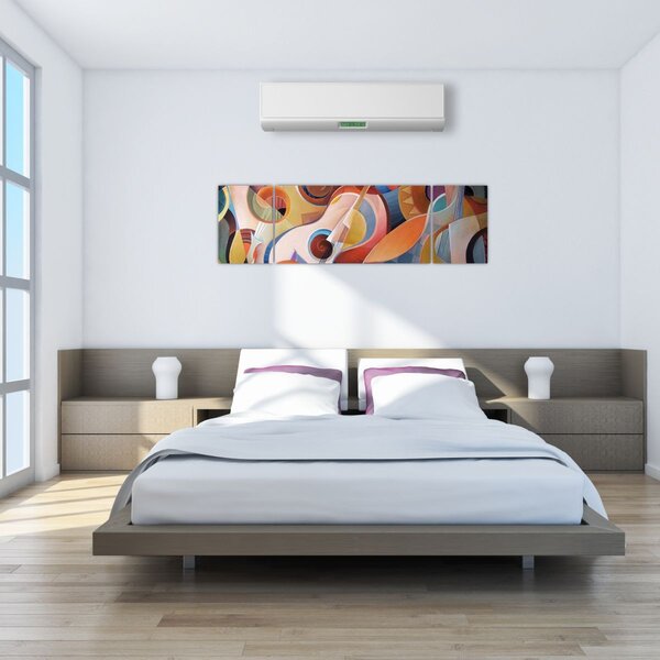 Obraz - Hudební abstrakt (170x50 cm)