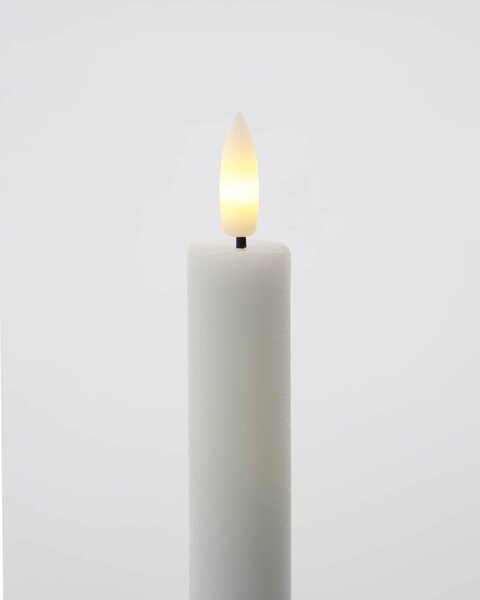 Vosková LED svíčka White 24,5 cm – set 2 ks