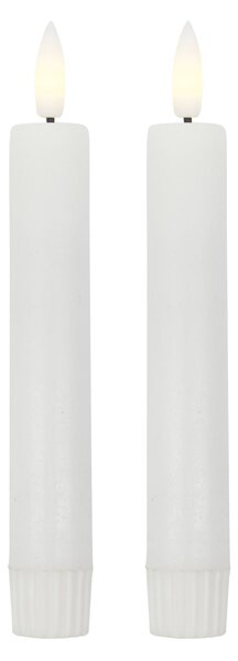 Vosková LED svíčka White 16 cm – set 2 ks