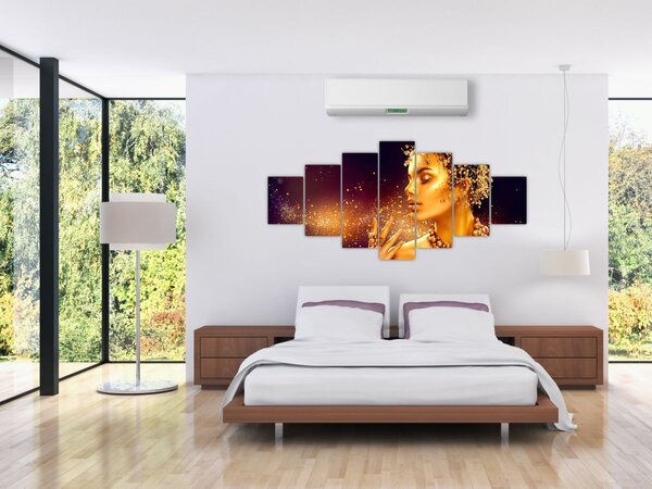 Obraz - Zlatý makeup (210x100 cm)
