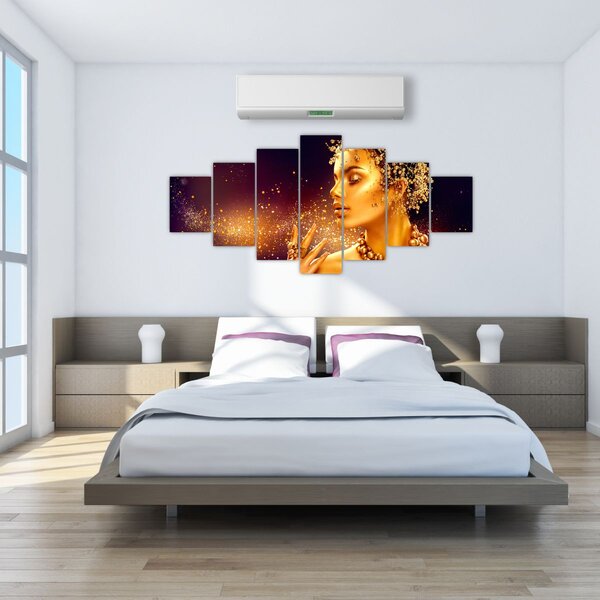 Obraz - Zlatý makeup (210x100 cm)