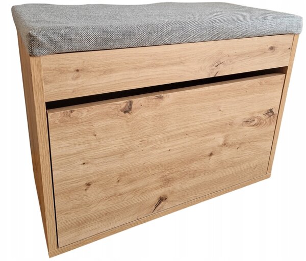 Botník Stolfest se sedákem 60 x 43 x 30 cm, dub řemeslný