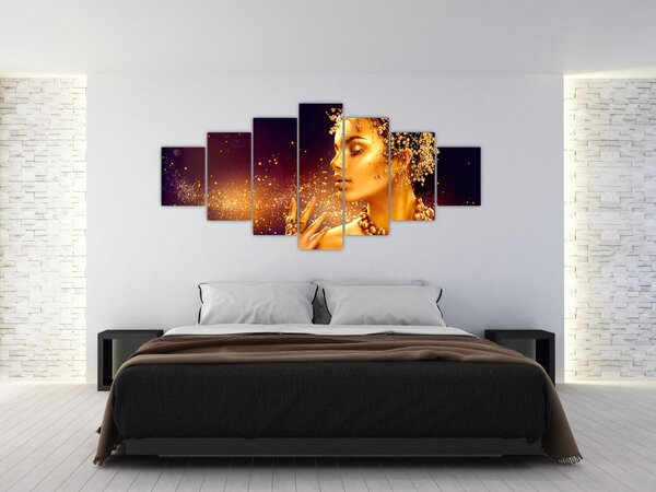 Obraz - Zlatý makeup (210x100 cm)