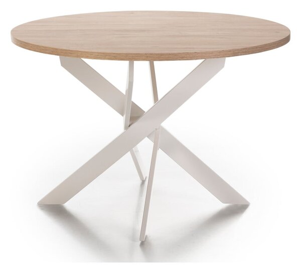 Kulatý jídelní stůl s deskou v dubovém dekoru ø 120 cm Ther – Marckeric