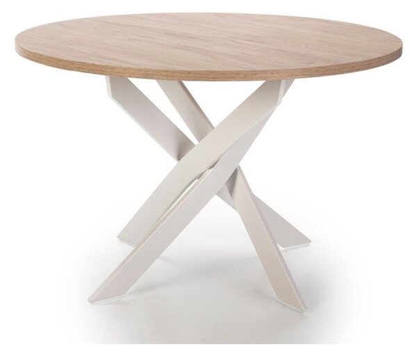 Kulatý jídelní stůl s deskou v dubovém dekoru ø 120 cm Ther – Marckeric