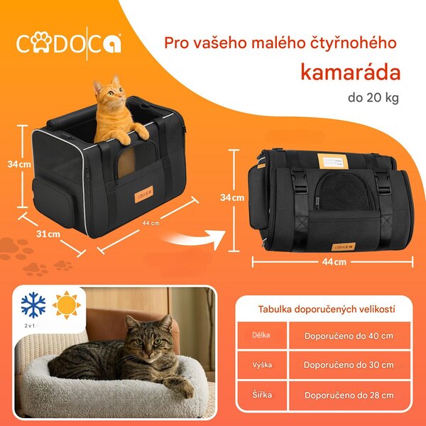 Deuba Přenosná taška pro kočky 44x34x31 cm - antracit