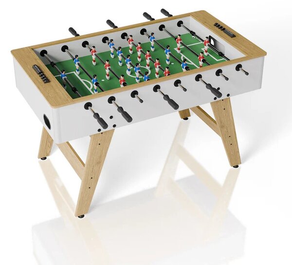 Juskys Stolní fotbal 142x76x88 cm - přírodní/bílý