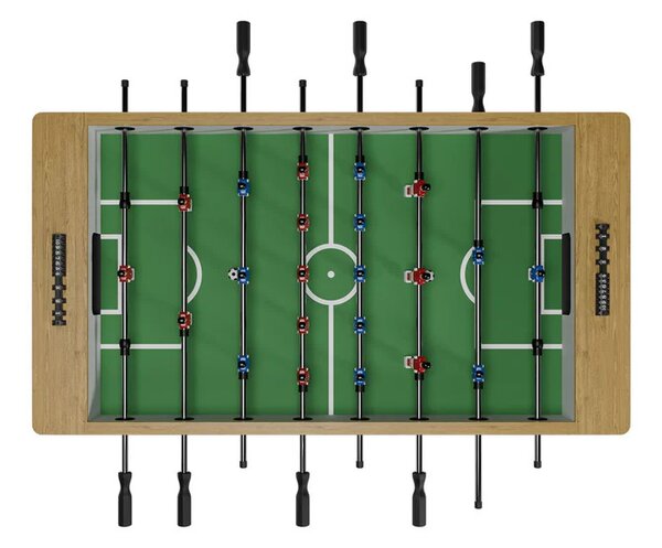 Juskys Stolní fotbal 142x76x88 cm - přírodní/bílý