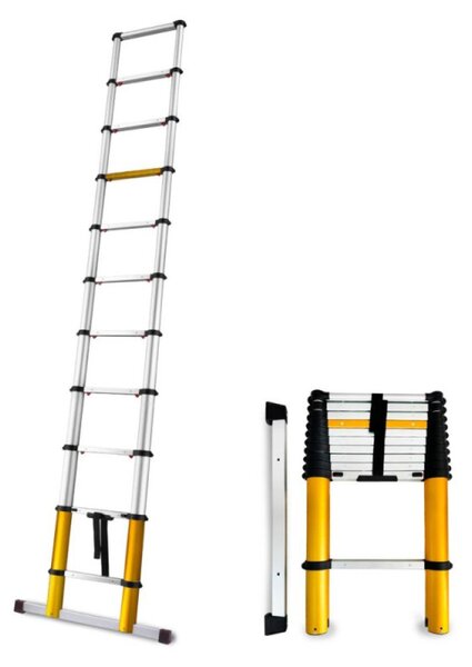Teleskopický žebřík 1x11 příček výsuvný DRABEST DT-11 MAX