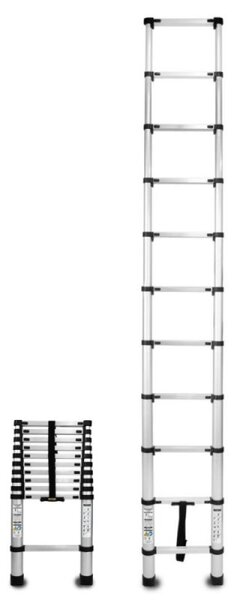 Teleskopický žebřík 1x11 příček výsuvný DRABEST DT-11 HOME