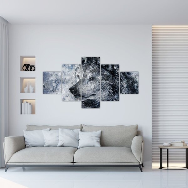 Obraz - Kreslený vlk (125x70 cm)