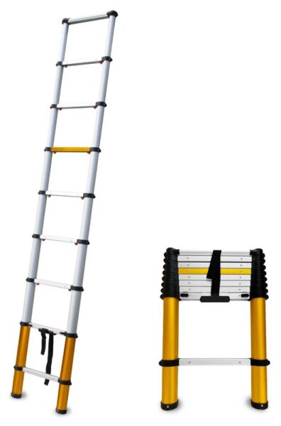 Teleskopický žebřík 1x9 příček výsuvný DRABEST DT-9 MAX