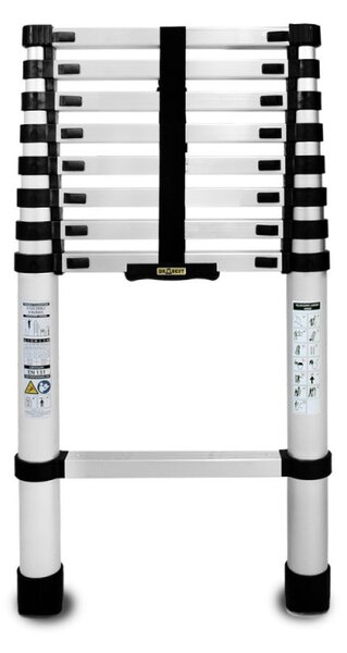 Teleskopický žebřík 1x9 příček výsuvný DRABEST DT-9 HOME