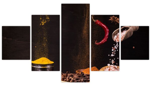 Obraz - Koření v pohybu (125x70 cm)