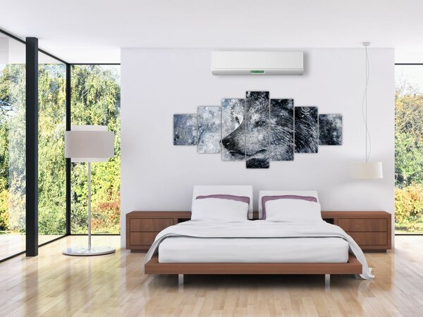 Obraz - Kreslený vlk (210x100 cm)