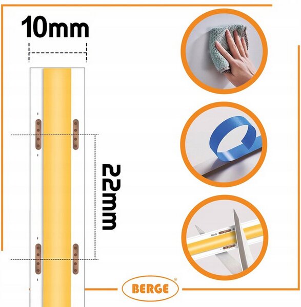 BERGE LED pásek COB Neon CCT 24V - 608D - 22W/m - IP20 - 1m