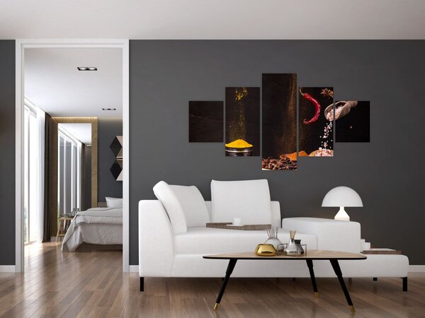 Obraz - Koření v pohybu (125x70 cm)