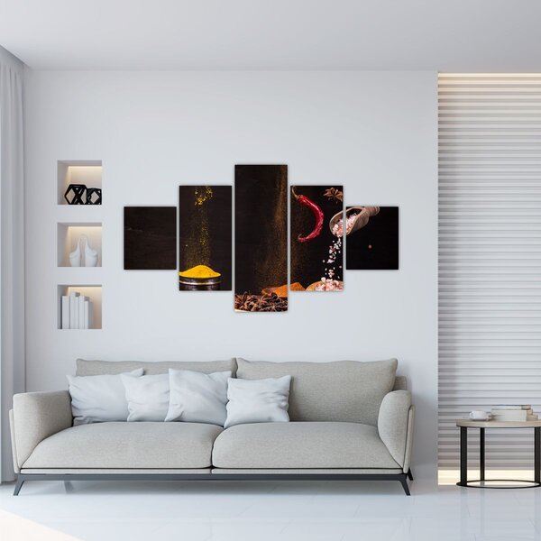 Obraz - Koření v pohybu (125x70 cm)