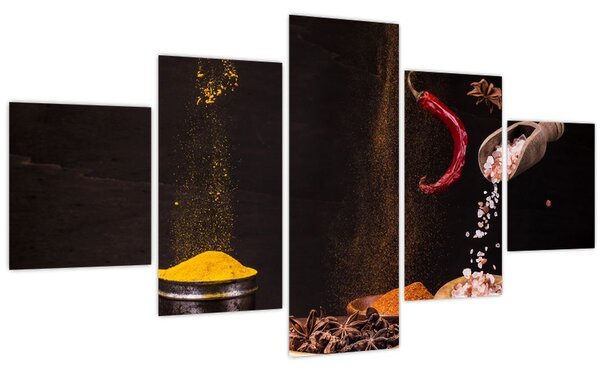 Obraz - Koření v pohybu (125x70 cm)