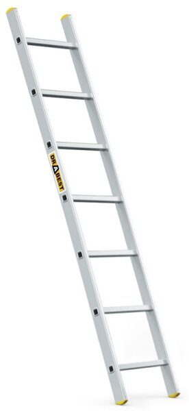 Hliníkový žebřík 1x7 příček jednodílný DRABEST DP-7 PRO
