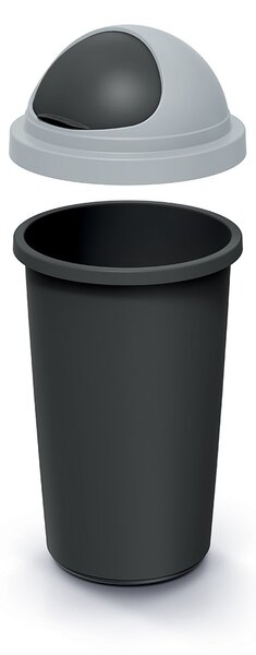 Prosperplast Odpadkový koš COMPACTO ROLL 30 L černý/světle šedý