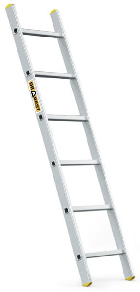 Hliníkový žebřík 1x6 příček jednodílný DRABEST DP-6 PRO