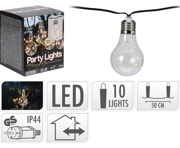 Dekorativní LED řetěz ALVIS teplá bílá, délka 3m