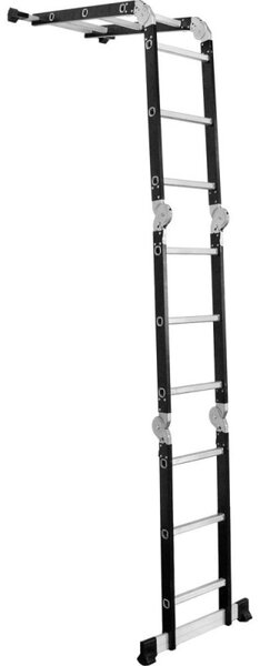 Multifunkční žebřík 4x3 příčky + podlážka DRABEST DU4x3 STEEL 125 kg