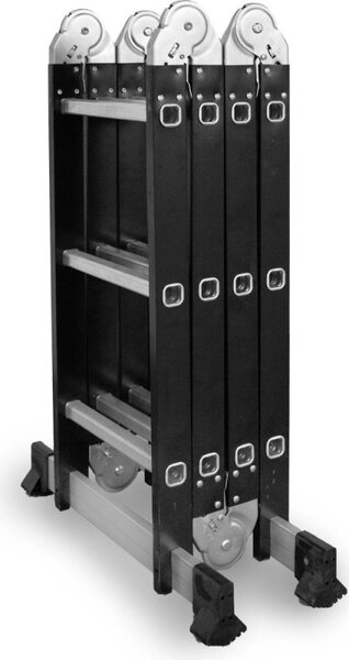 Multifunkční žebřík 4x3 příčky + podlážka DRABEST DU4x3 STEEL 125 kg