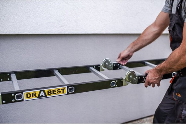 Multifunkční žebřík 4x3 příčky + podlážka DRABEST DU4x3 STEEL 125 kg
