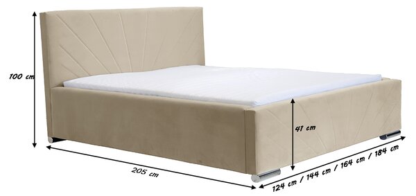 Čalouněná postel s úložným prostorem a matrací LEKS Černý 120x200 cm