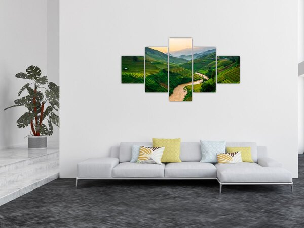 Obraz - Rýžové terasy II. (125x70 cm)